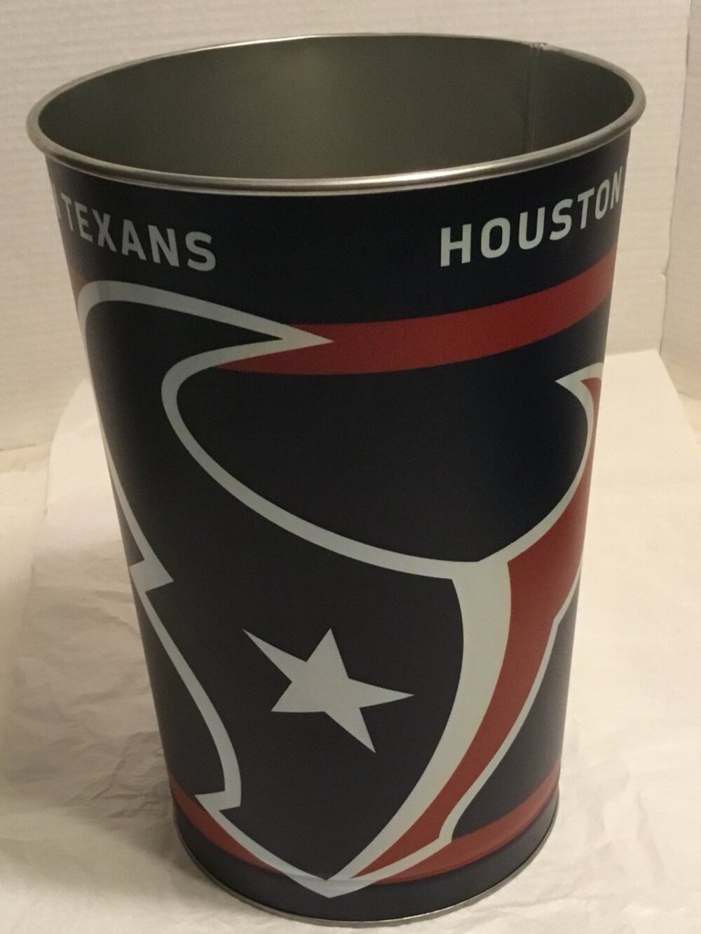 NFL Shop - Houston Texans WinCraft 15'' Tapered Wastebasket trashcan.